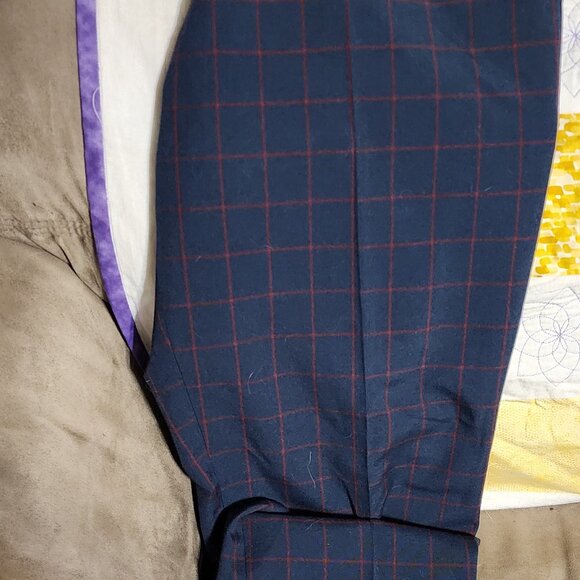 Men's asos blue and red windowpane suit pants, size 38 x 32 - Picture 5 of 8